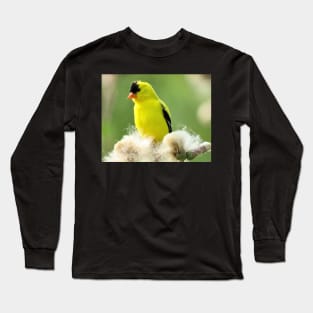 American Goldfinch and Thistle No.3 Long Sleeve T-Shirt